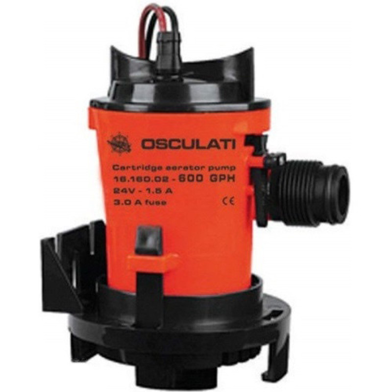 Помпа-аератор Europump Osculati 38 л/хв занурювальна АБС-пластик нержавіюча сталь для човна катера яхти