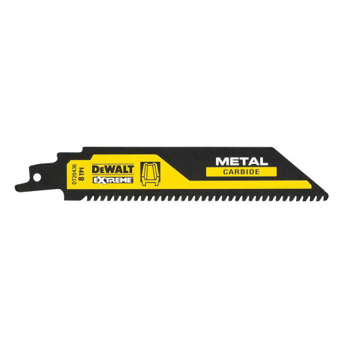 Полотно пильне DeWalt EXTREME CARBIDE DT20436 длина 152 мм TPI 8 для резки стали и нержавеющей стали