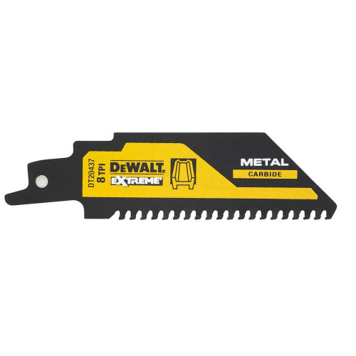 Полотно пильне DeWalt EXTREME CARBIDE DT20437 102 мм 8 TPI для резки металла и нержавеющей стали