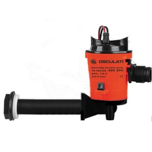 Помпа-аератор Europump Osculati 90° продуктивність 38 л/хв 12 В АБС-пластик для човнів та яхт
