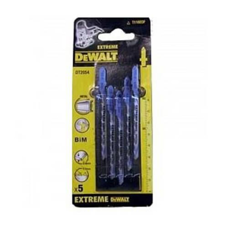 Полотно пильне DeWALT DT2054 82 мм BiM 5 шт для фигурного распила максимальная толщина 4 мм