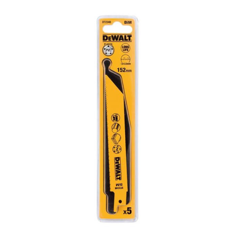 Полотно пильне універсальне DeWALT DT2348 152 мм TPI 10-14 для багатошарових матеріалів і металу 5 шт в упаковці