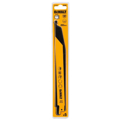 Полотно пиля DeWALT DT2354 203 мм 18 TPI для листовой стали и труб до 3 мм упаковка 5 штук