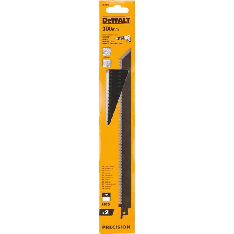 Полотно пильне DeWALT DT2451 300 мм товщина 1.5 мм для ізоляційних матеріалів TPI 6 зуб./дюйм 2 шт