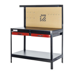 Верстак Holzmann WT06 стільниця 1200х600 мм висота 900 мм максимальне навантаження 100 кг 2 ящики 20 гачків Верстак Holzmann WT06 стільниця 1200х600 мм висота 900 мм максимальне навантаження 100 кг 2 ящики 20 гачків