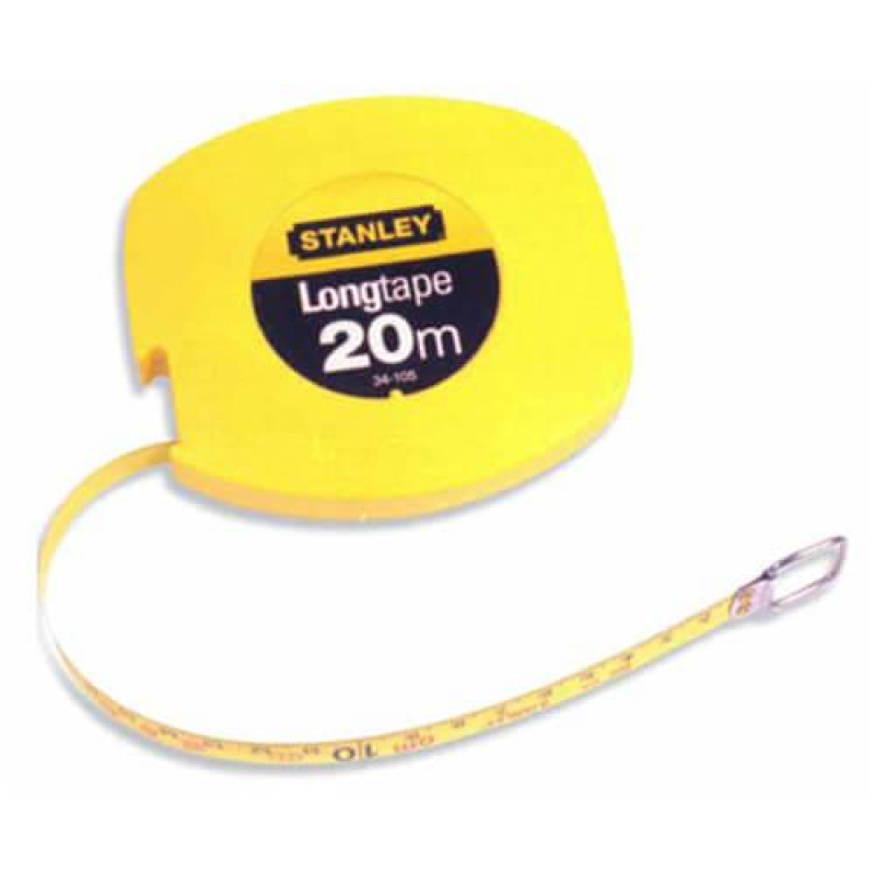 Рулетка вимірювальна STANLEY Longtape 20 м 9.5 мм пластмасовий корпус клас точності II сталевий стрічка