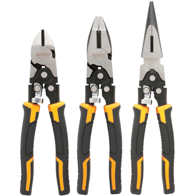 Набір шарнірно-губцевих інструментів DeWALT DWHT0-70485 3 предмети 210 мм 230 мм 190 мм ергономічні ручки кована сталь