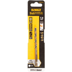Свердло по металу DeWALT DT20610 Black & Gold діаметр 7 мм довжина 111 мм тип хвостовика шестигранний 1/4