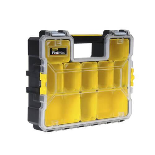 Органайзер STANLEY FATMAX SHALLOW PRO METAL LATCH вологозахисний 10 відділень 446x116x357 мм