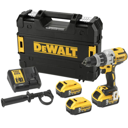 Дриль-шурупокрут DeWALT DCD996P3 акумуляторний безщітковий 18 В 5 Аг 95 Нм вага 1.6 кг
