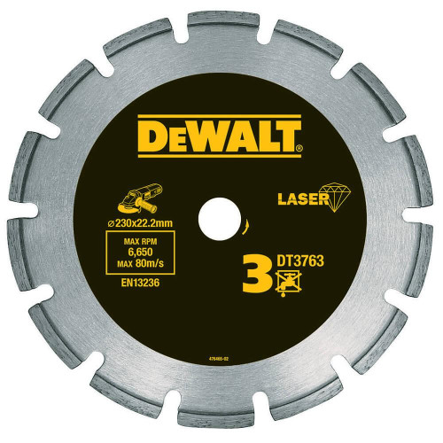 Диск алмазний DeWALT DT3761 125 мм товщина 2 мм висота сегментов 7.5 мм для гранита и бетона