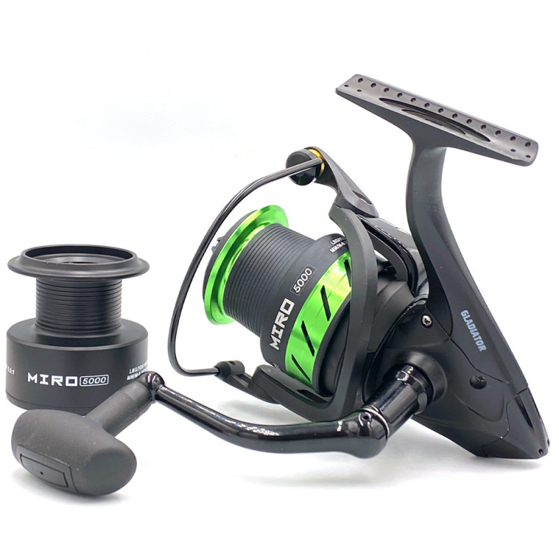 Фідерна котушка Gladiator Miro 5000 8+1 легка графітова корпусна конструкція з 2 шпулями передавальне 5.5:1
