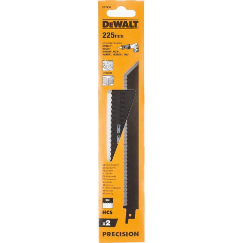Полотно пильне DeWALT DT2450 225 мм 6 TPI для ізоляційних матеріалів 2 шт