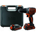 Дриль-шурупокрут BLACK+DECKER BL186KB акумуляторний безщітковий 18 В 1.5 Аг 52 Нм 2 швидкості компактний дизайн
