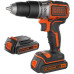 Дриль-шурупокрут BLACK+DECKER BL188KB 18 В 1.5 Ач безщітковий ударний 52 Нм 2.96 кг