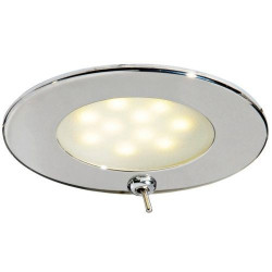 Світильник LED G4 Osculati 12/24 В 2.4 Вт нержавіюча сталь матове скло IP40 215 Лм 3000 К для яхти Світильник LED G4 Osculati 12/24 В 2.4 Вт нержавіюча сталь матове скло IP40 215 Лм 3000 К для яхти