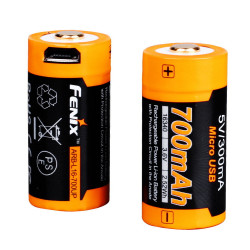 Акумулятор 16340 Fenix 700 мАг Li-ion micro USB зарядка захист від перезаряду та перегріву вага 18.8 г Акумулятор 16340 Fenix 700 мАг Li-ion micro USB зарядка захист від перезаряду та перегріву вага 18.8 г