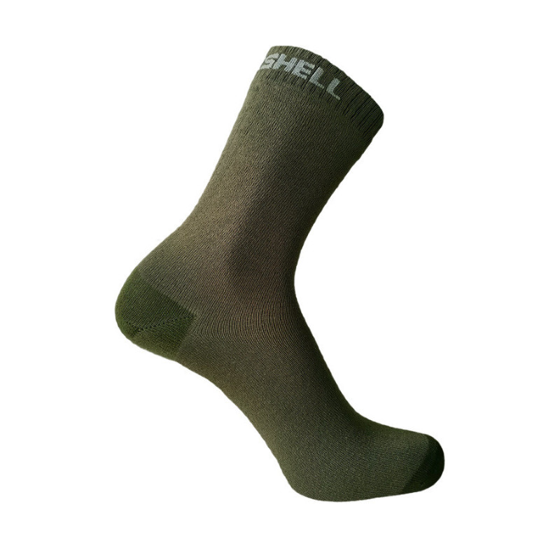 Водонепроникні носки Dexshell Ultra Thin Crew OG XL хаки з мембраною Porelle для весни-осені ультратонка конструкція