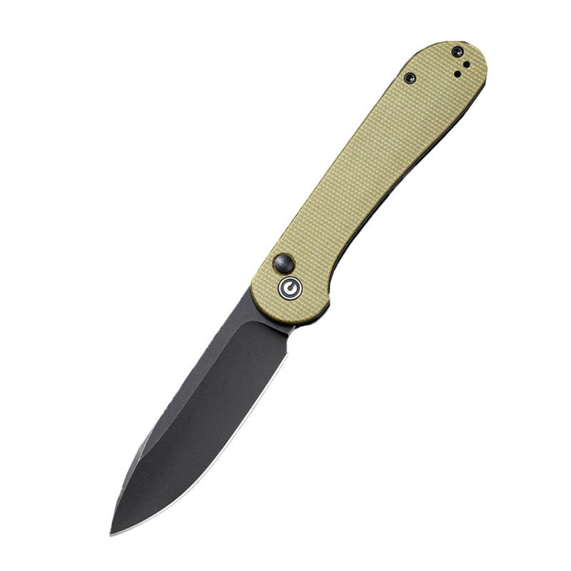 Складаний ніж Civivi Button Lock Elementum C2103B довжина леза 8.9 см вага 95 г оливковий колір