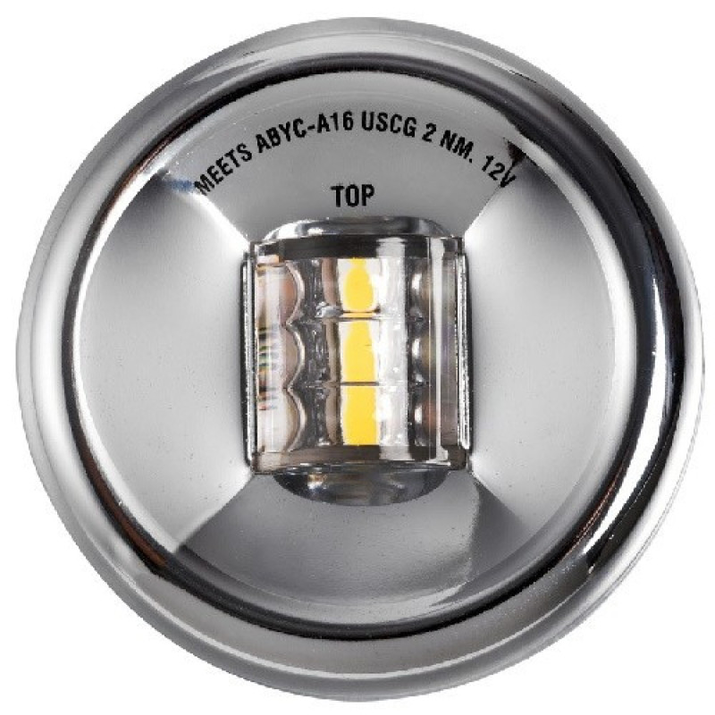 Корми́вний вогонь Mouse Stern LED 12 В 0.32 Вт нержавіюча сталь Osculati 50000 годин термін служби 135° видимість