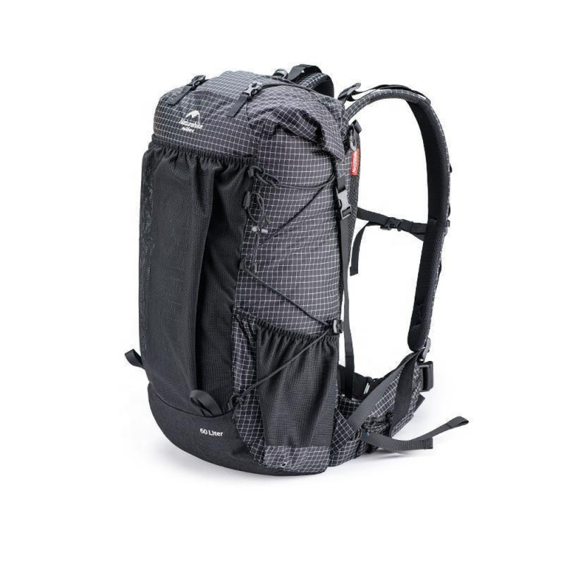 Рюкзак туристичний Naturehike Rock NH19BP095 60+5 л водовідштовхувальний нейлон 420D графітовий