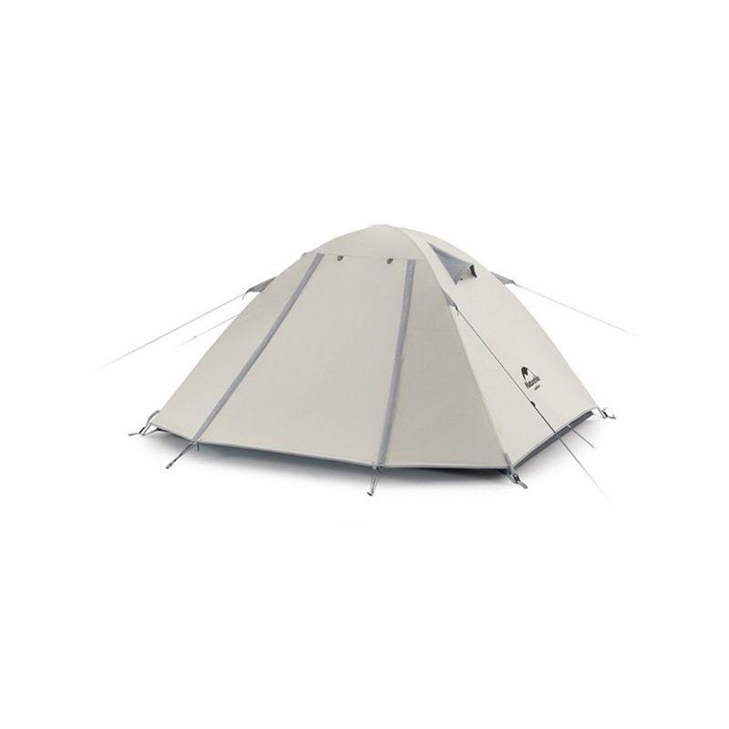 Намет Naturehike P-Series CNK2300ZP028 для чотирьох осіб світло-сірий вага 2.8 кг водонепроникність 2000 мм