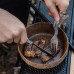 Складна вилка Naturehike NH19C001-J титановая сірого кольору легка 30 г з мішечком для кемпінгу
