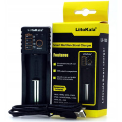 Зарядний пристрій LiitoKala Lii-100 для Ni-Mh акумуляторів 500/1000 мА функція Power Bank 1 слота Зарядний пристрій LiitoKala Lii-100 для Ni-Mh акумуляторів 500/1000 мА функція Power Bank 1 слота