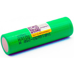 Акумулятор LiitoKala Lii-25R 18650 2500mAh 3.7V максимальний імпульсний струм 25A реальна ємність до 2650mAh Акумулятор LiitoKala Lii-25R 18650 2500mAh 3.7V максимальний імпульсний струм 25A реальна ємність до 2650mAh