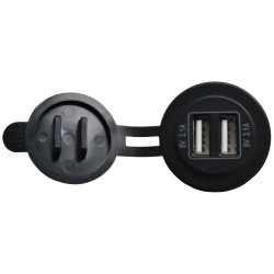 Адаптер прикурювача Sunfine 2хUSB 12/24 В водонепроникний захист від перегріву монтаж врізний для човнів і катерів