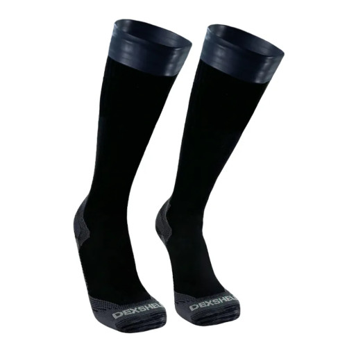 Водонепроникні шкарпетки Dexshell Wading Pro чорні L (43-46) з мериносовою шерстю та мембраною Porelle для риболовлі