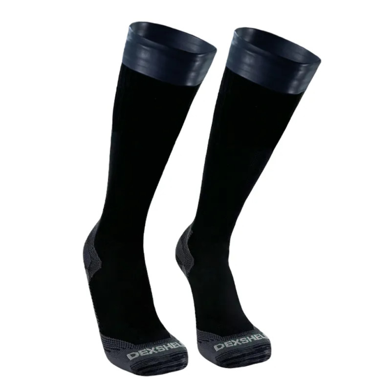 Водонепроникні шкарпетки Dexshell Wading Pro чорні L (43-46) з мериносовою шерстю та мембраною Porelle для риболовлі
