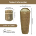 Спальний мішок Naturehike MJ 600 коричневий капюшон 2.1 кг розміри 205 х 75 см для зимового використання