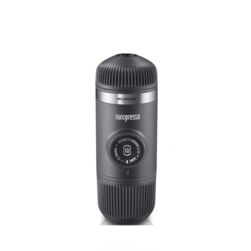Портативна кавоварка Wacaco Nanopresso Grey тиск 18 бар об'єм води 80 мл вага 336 г