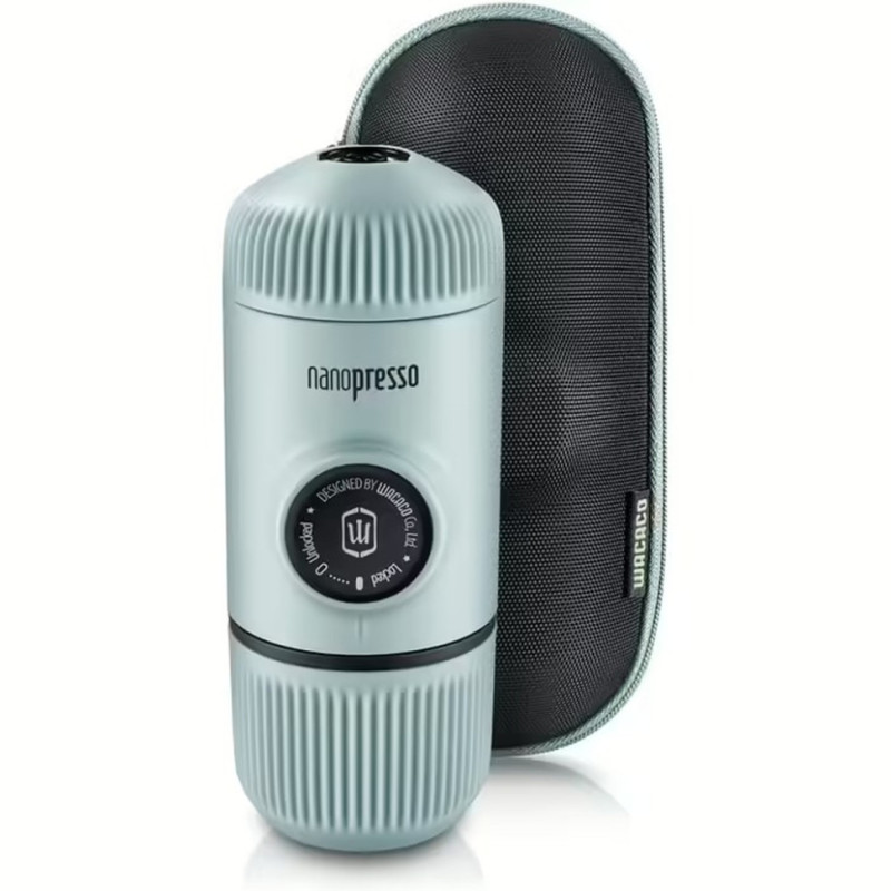 Портативна кавоварка Wacaco Nanopresso блакитна 80 мл тиск 18 бар чохол для туристів