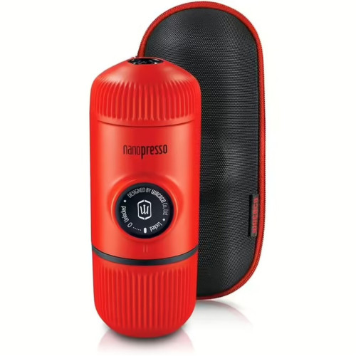 Портативна кавомашина Wacaco Nanopresso червона тиск 18 бар об'єм 80 мл з чохлом для подорожей