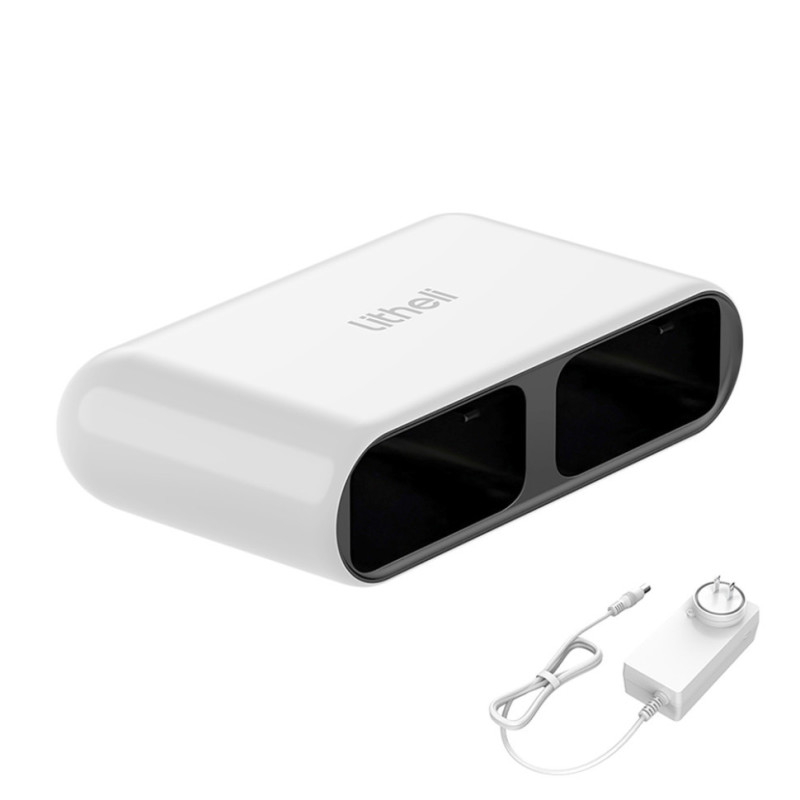 Зарядний пристрій Power Bank Litheli U20 для двох 50 хв зарядки розмір 20.3 х 11.9 х 5.25 см вага 330 г