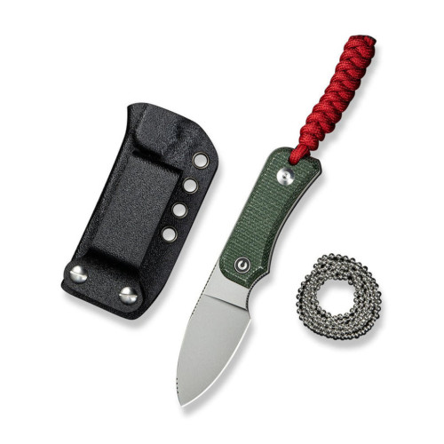 Ніж Civivi Baby Banter Fixed Blade C23045-2 EDC довжина 126.9 мм вага 53.6 г сталь Nitro-V рукоятка темно-зелена