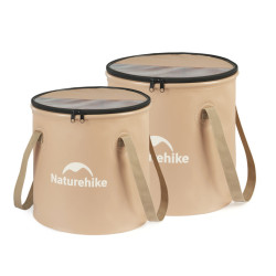 Складне відро для води Naturehike CNK2350CF010 20 л бежеве з краном вага 350 г вантажопідйомність 24 кг Складне відро для води Naturehike CNK2350CF010 20 л бежеве з краном вага 350 г вантажопідйомність 24 кг