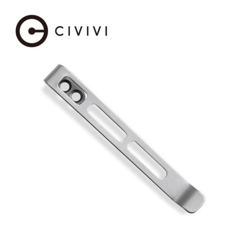 Кліпса кишенькова Civivi CA-06B-V1 нержавіюча сталь 50 х 6.8 мм без гвинтів для кастомізації ножів