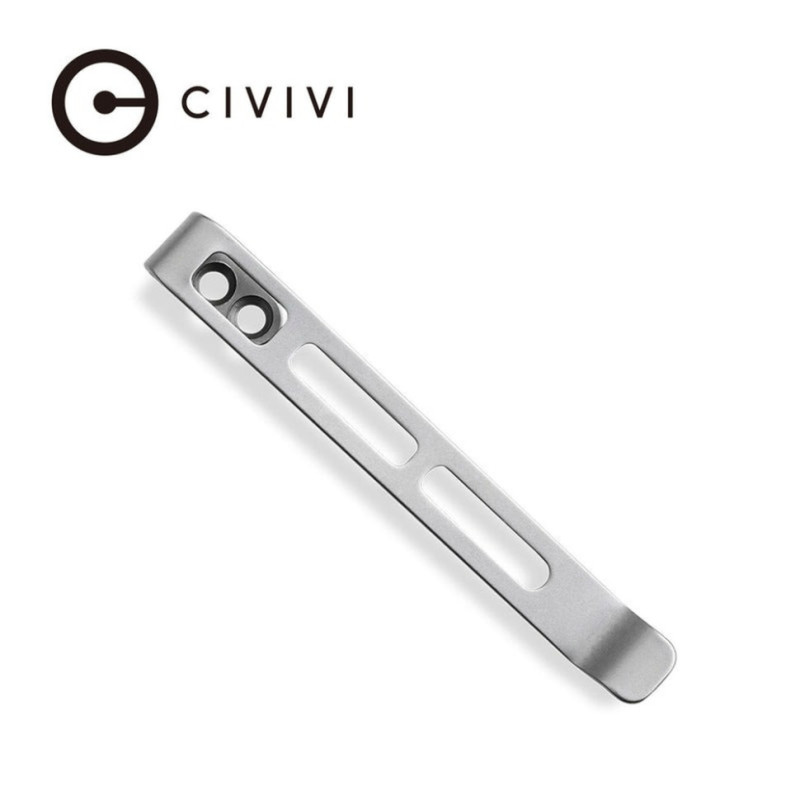 Кліпса кишенькова Civivi CA-06B-V1 нержавіюча сталь 50 х 6.8 мм без гвинтів для кастомізації ножів