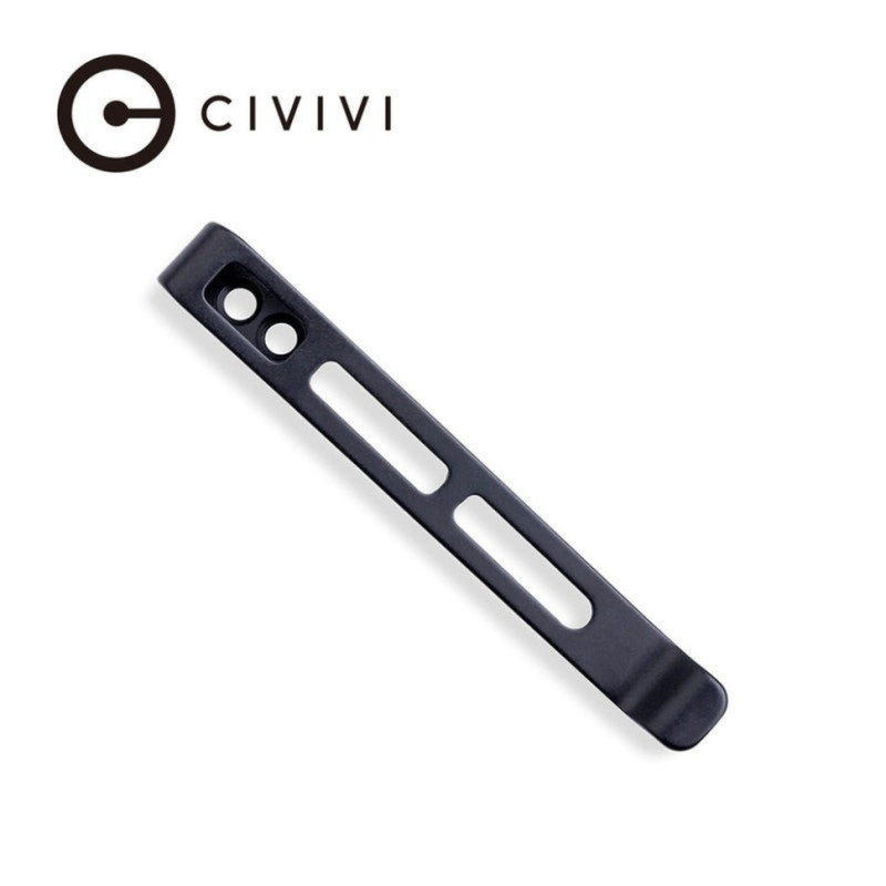 Кліпса для ножа Civivi CA-06A-V1 нержавіюча сталь чорна 50 х 6.8 мм без гвинтів
