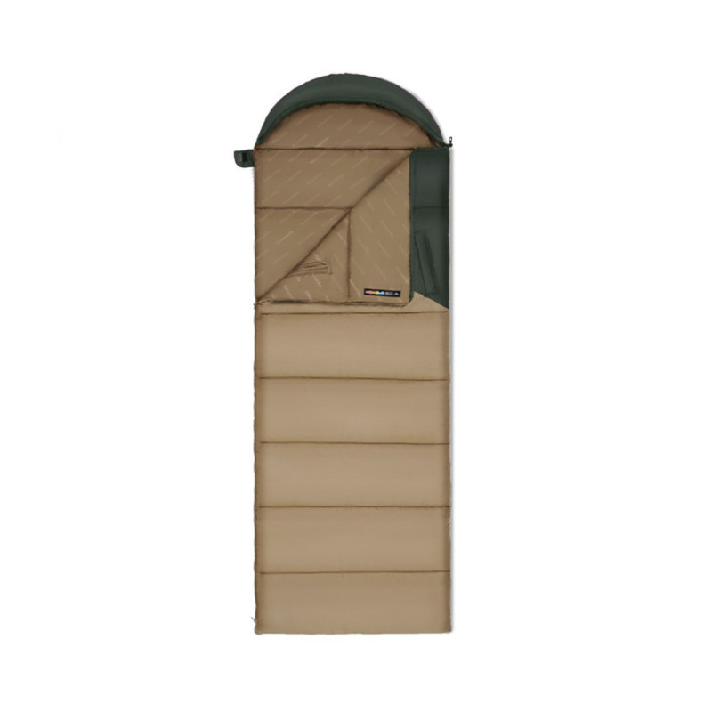 Спальний мішок Naturehike Sunny Day PL02 U250 8.5°C з капюшоном коричнево-зелений 100% поліестер 1.6 кг