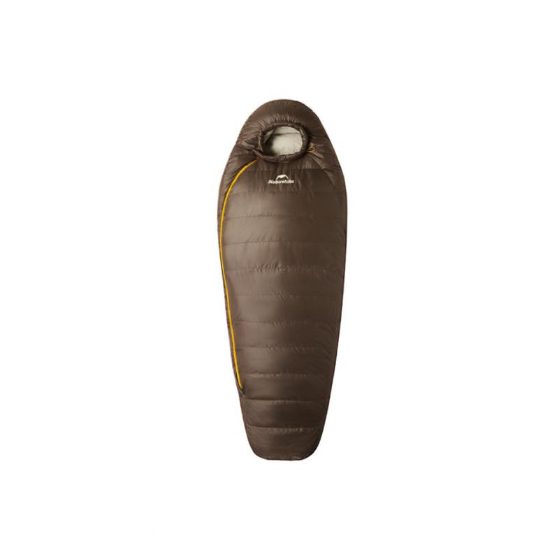 Спальний мішок Naturehike Snowbird CNK2550WS014 L темно-коричневий 400 г утеплювач качиний пух 650FP нейлон 20D