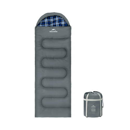 Спальний мішок Naturehike Clear Sky HL500 водонепроникний 300T утеплювач 500 г/м² сірий вага 2.7 кг