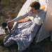 Спальний мішок Naturehike CW400 NH18C400-D жовто-сірий утеплювач 650FP вага 760 г розмір 210 х 75 см