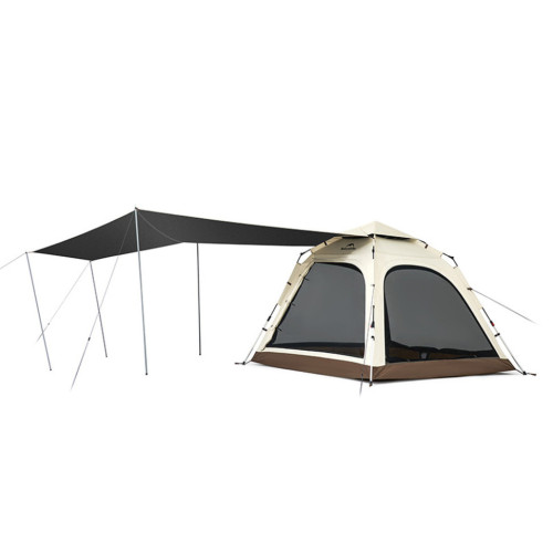 Тримісна палатка Naturehike Ango CNK2550WS010 автоматична водонепроникна 7 кг розміри 200 х 200 х 145 см коричнева