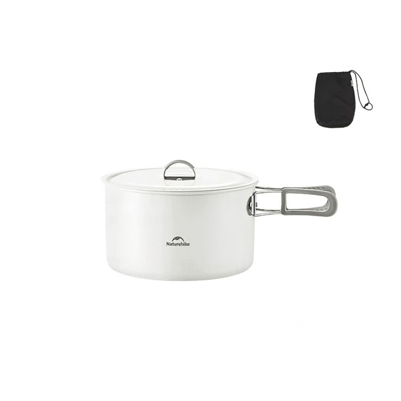 Каструля Naturehike CNK2450CF013 3 л з керамічним антипригарним покриттям алюміній складні ручки з нержавіючої сталі