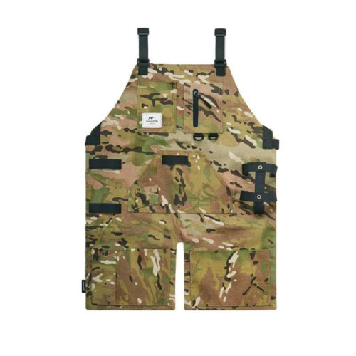 Багатофункціональний фартух Naturehike NH20PJ127 камуфляж вогнестійка тканина 70x50 см регульовані ремінці