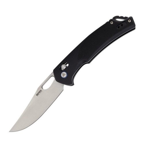Складаний ніж SRM Retriever 9201 чорний сталь D2 довжина 205.5 мм вага 96 г тип замка Crossbar Lock